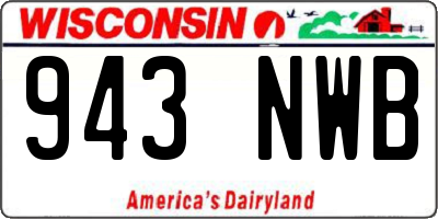 WI license plate 943NWB