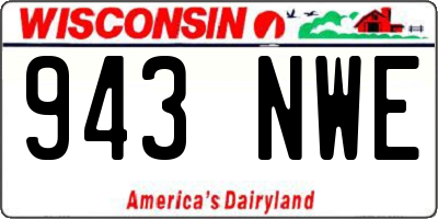 WI license plate 943NWE