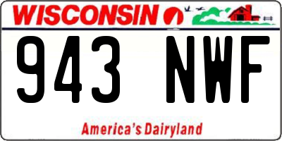 WI license plate 943NWF