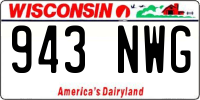 WI license plate 943NWG