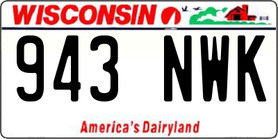 WI license plate 943NWK
