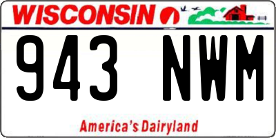 WI license plate 943NWM