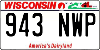 WI license plate 943NWP