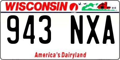 WI license plate 943NXA