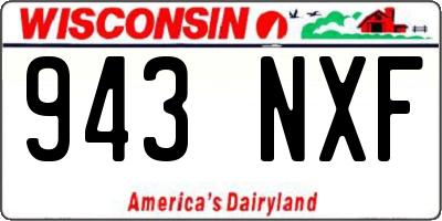 WI license plate 943NXF