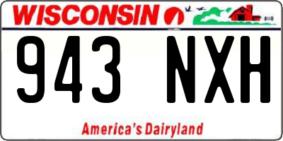 WI license plate 943NXH