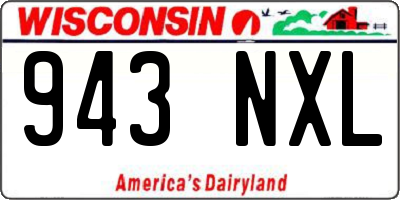 WI license plate 943NXL