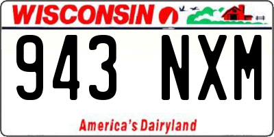 WI license plate 943NXM