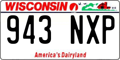 WI license plate 943NXP