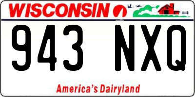 WI license plate 943NXQ