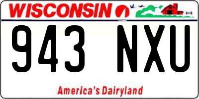 WI license plate 943NXU