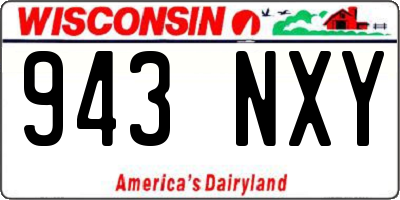 WI license plate 943NXY