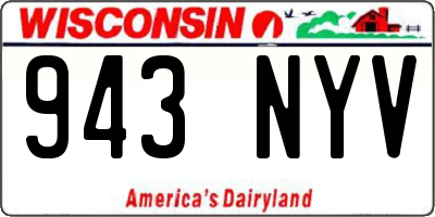 WI license plate 943NYV