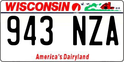 WI license plate 943NZA