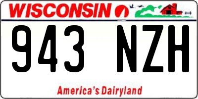 WI license plate 943NZH