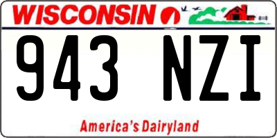 WI license plate 943NZI
