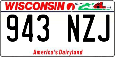 WI license plate 943NZJ