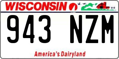 WI license plate 943NZM