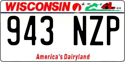 WI license plate 943NZP