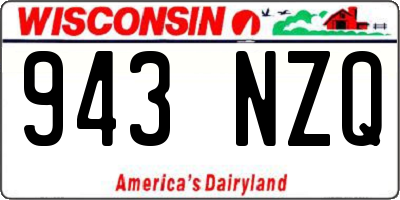 WI license plate 943NZQ