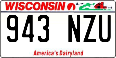 WI license plate 943NZU