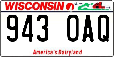 WI license plate 943OAQ