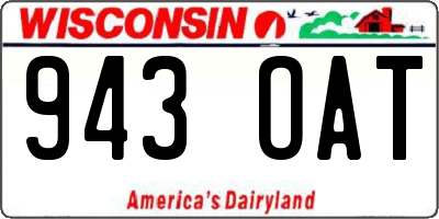 WI license plate 943OAT