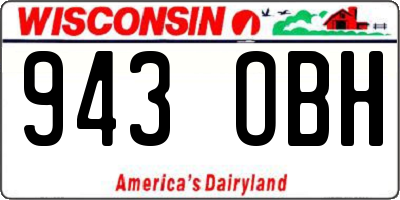 WI license plate 943OBH