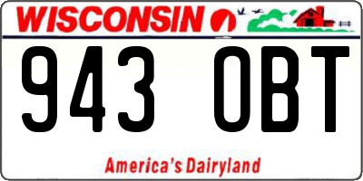 WI license plate 943OBT