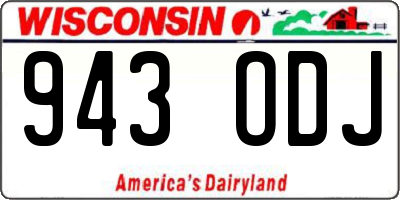 WI license plate 943ODJ