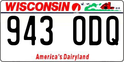 WI license plate 943ODQ