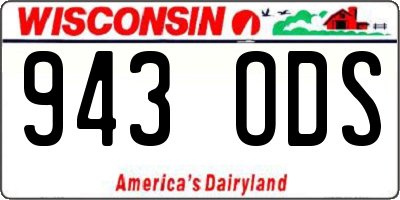 WI license plate 943ODS