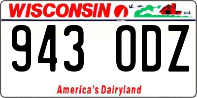 WI license plate 943ODZ