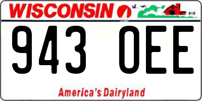 WI license plate 943OEE