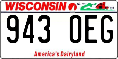 WI license plate 943OEG