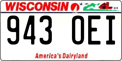 WI license plate 943OEI