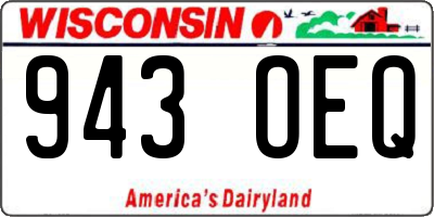 WI license plate 943OEQ