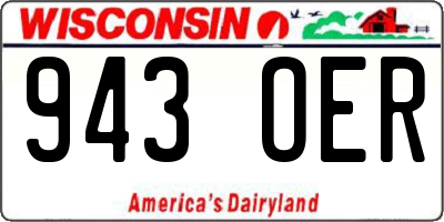 WI license plate 943OER