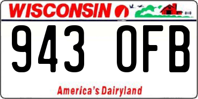 WI license plate 943OFB