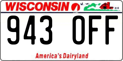 WI license plate 943OFF