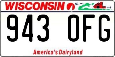 WI license plate 943OFG