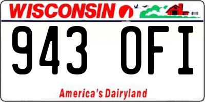 WI license plate 943OFI