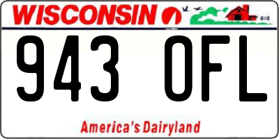 WI license plate 943OFL