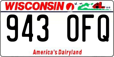 WI license plate 943OFQ
