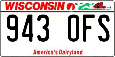 WI license plate 943OFS