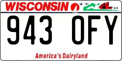 WI license plate 943OFY
