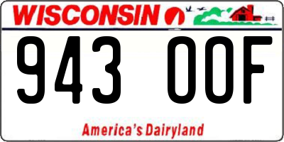 WI license plate 943OOF