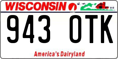 WI license plate 943OTK