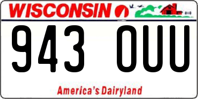 WI license plate 943OUU