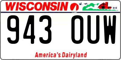 WI license plate 943OUW